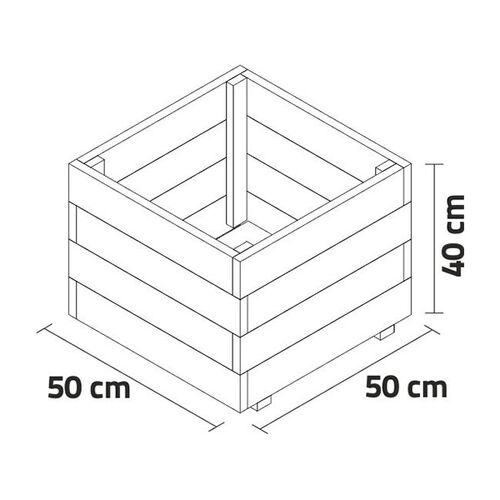 Jardinera PUN 50x50x40 - Hortalia