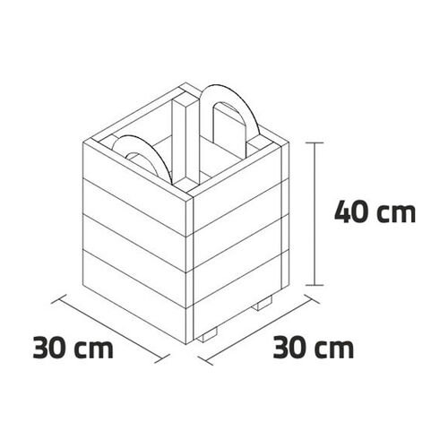 Jardinera PUN KD 30x30x40 - Hortalia