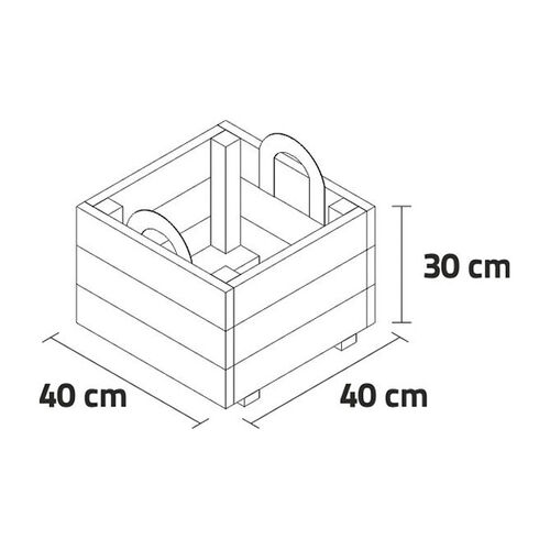 Jardinera PUN KD 40x40x30 - Hortalia