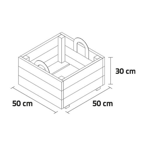 Jardinera PUN KD 50x50x30 - Hortalia